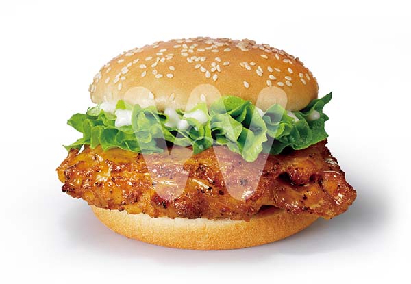 秘制烤鸡腿堡图片